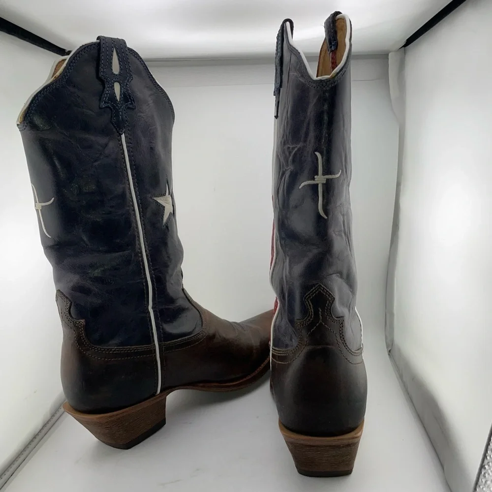 Twisted X  WSO0012 Red White & Blue Leather  Cowboy Western Boots Women's 9.5B‌‍ - Picture 8 of 11